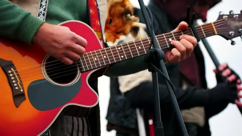 Stock Video A Band Playing Musical Instruments On Stage Live Wallpaper for PC - Free Live Wallpaper