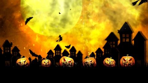 Stock Video Bats And Witches On Halloween d Animation Live Wallpaper For PC - Free Live Wallpaper