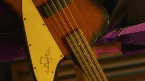Stock Video Bass Player Playing On Top Of A Live Stage Live Wallpaper For PC - Free Live Wallpaper
