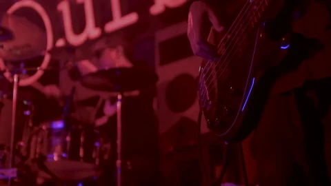 Stock Video Bass Guitarist And Drummer On Stage Live Wallpaper For PC - Free Live Wallpaper