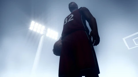 Stock Video Basketball Player Standing Under Spotlights Live Wallpaper For PC - Free Live Wallpaper