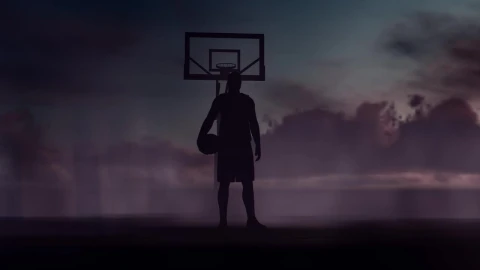 Stock Video Basketball Player On A Dark Court In d Live Wallpaper For PC - Free Live Wallpaper