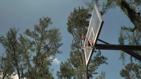 Stock Video Basketball Player Hangs On The Rim Live Wallpaper For PC - Free Live Wallpaper