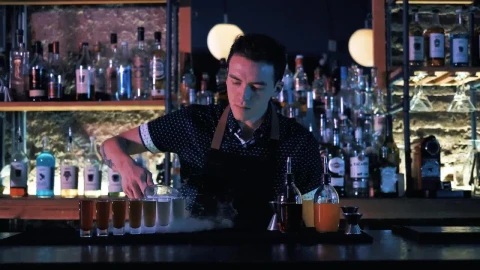 Stock Video Bartender Preparing Shots Live Wallpaper For PC - Free Live Wallpaper