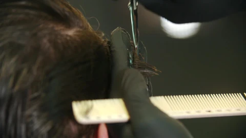 Stock Video Barber Cutting Clients Hair With Scissors Live Wallpaper For PC - Free Live Wallpaper