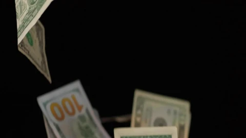 Stock Video Banknotes Falling On A Dark Background Live Wallpaper For PC - Free Live Wallpaper