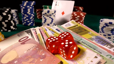 Stock Video Banknotes Dice Cards And Casino Chips For Betting Live Wallpaper For PC - Free Live Wallpaper