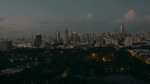 Stock Video Bangkok Skyline At Dusk Live Wallpaper For PC - Free Live Wallpaper