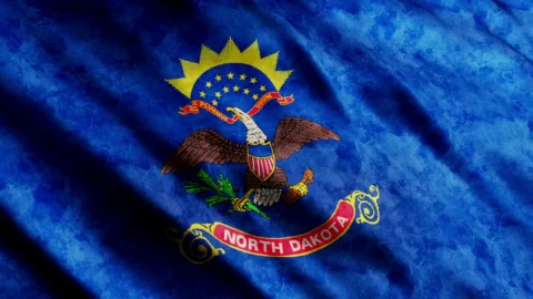 Stock Video Bandera Azul Del Estado De North Dakota Live Wallpaper For PC - Free Live Wallpaper