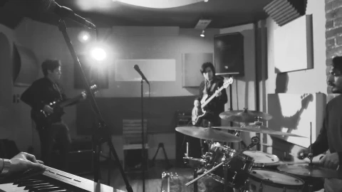 Stock Video Band Playing Music In A Recording Studio Live Wallpaper For PC - Free Live Wallpaper