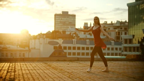 Stock Video Ballet Dancer Taking An Artistic Leap Live Wallpaper For PC - Free Live Wallpaper