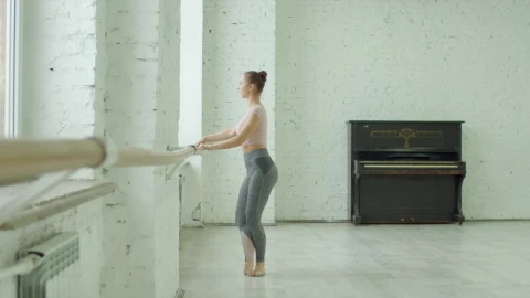 Stock Video Ballet Dancer Stretching On A Barre Live Wallpaper For PC - Free Live Wallpaper