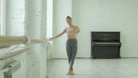 Stock Video Ballet Dancer Rehearsing In Classroom Live Wallpaper For PC - Free Live Wallpaper