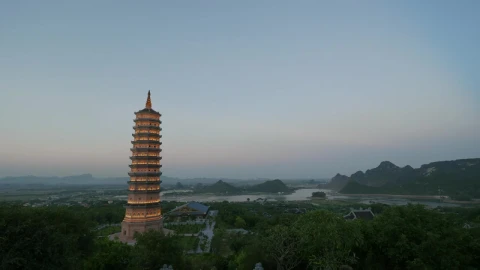 Stock Video Bai Dinh Temple At The End Of The Day Live Wallpaper For PC - Free Live Wallpaper