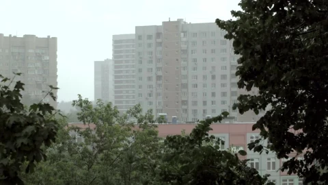 Stock Video Bad Weather Over Apartment Buildings Live Wallpaper For PC - Free Live Wallpaper