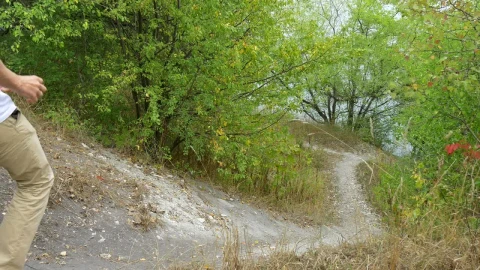 Stock Video Backpacker Walking Down The Hill Live Wallpaper For PC - Free Live Wallpaper