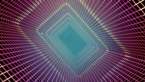 Stock Video Backing Up In A Cyberpunk Styled Laser Tunnel Live Wallpaper For PC - Free Live Wallpaper