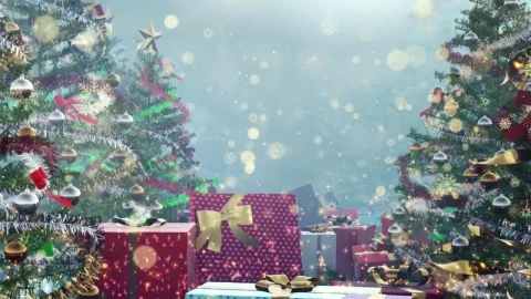 Stock Video Background Video With Christmas Concept d Render Live Wallpaper For PC - Free Live Wallpaper