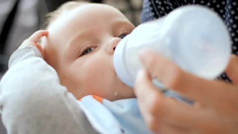 Stock Video Baby Drinking Form The Milk Bottle Live Wallpaper For PC - Free Live Wallpaper