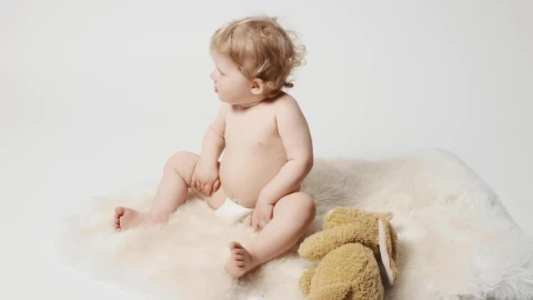 Stock Video Baby Blonde Girl With Plushie Eating A Snack Live Wallpaper For PC - Free Live Wallpaper