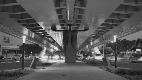 Stock Video Avenues Under A Peripheral Road At Night Live Wallpaper For PC - Free Live Wallpaper