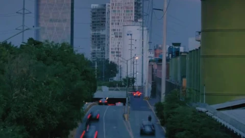 Stock Video Avenue With Trees Buildings And Fast Cars At Dusk Live Wallpaper For PC - Free Live Wallpaper