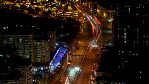 Stock Video Avenue Packed With Cars In A City At Night Live Wallpaper For PC - Free Live Wallpaper