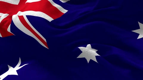Stock Video Australian Flag Waving Gently In Closeup Live Wallpaper For PC - Free Live Wallpaper