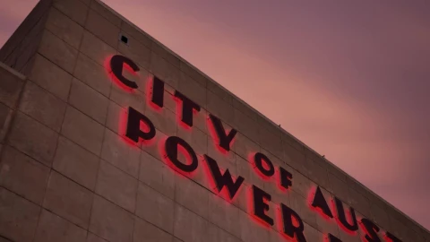 Stock Video Austin Power Plant Building At Dusk Live Wallpaper For PC - Free Live Wallpaper
