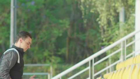 Stock Video Athletic Man Going Up And Down Steps Live Wallpaper For PC - Free Live Wallpaper