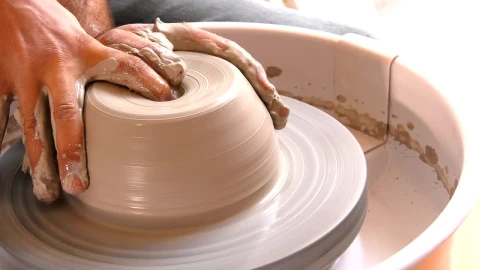 Stock Video Artist Shaping A Clay Bowl Live Wallpaper For PC - Free Live Wallpaper