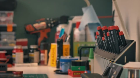 Stock Video Artifacts In An Engineers Workshop Live Wallpaper For PC - Free Live Wallpaper