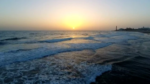 Stock Video Ariel Flight Above The Ocean In The Sunset Live Wallpaper For PC - Free Live Wallpaper