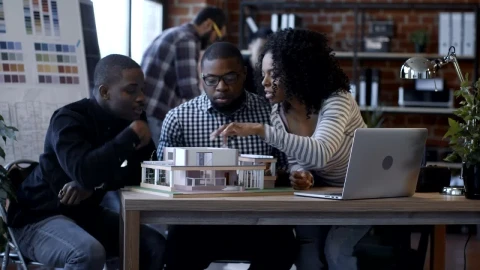 Stock Video Architects Checking A House Model Live Wallpaper For PC - Free Live Wallpaper