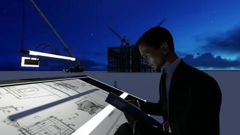Stock Video Architect Working On A Project In A Rooftop Live Wallpaper For PC - Free Live Wallpaper