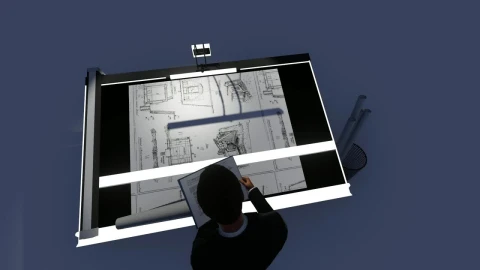 Stock Video Architect Working On A Project d Render Live Wallpaper For PC - Free Live Wallpaper
