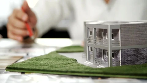 Stock Video Architect Working On A Model Live Wallpaper For PC - Free Live Wallpaper