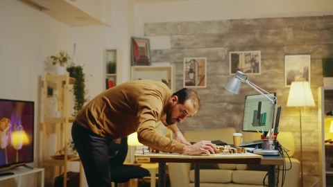 Stock Video Architect Working On A Model At An Office Live Wallpaper For PC - Free Live Wallpaper