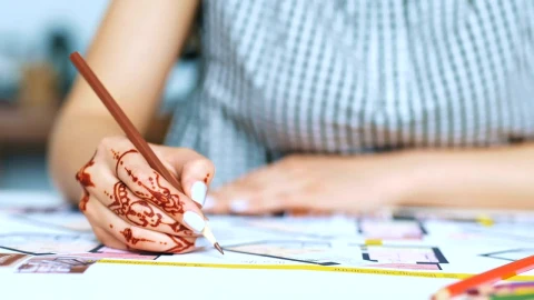 Stock Video Architect Working On A Blueprint With A Color Pencil Live Wallpaper For PC - Free Live Wallpaper