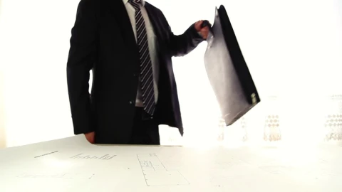 Stock Video Architect In A Suit Taking Out His Instruments Live Wallpaper For PC - Free Live Wallpaper