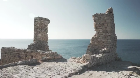 Stock Video Archaeological Zone With Sea View Live Wallpaper For PC - Free Live Wallpaper