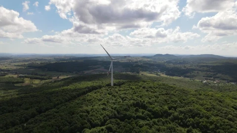 Stock Video Approaching A Wind Turbine Aerial Shot Live Wallpaper For PC - Free Live Wallpaper