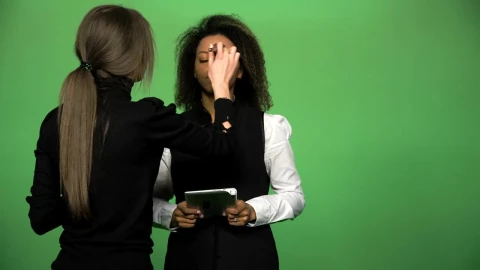 Stock Video Applying Make Up To News Presenter Live Wallpaper For PC - Free Live Wallpaper