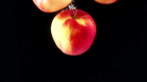 Stock Video Apples Falling Through Water Live Wallpaper For PC - Free Live Wallpaper