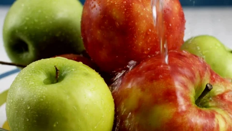 Stock Video Apples Being Washed With Water Live Wallpaper For PC - Free Live Wallpaper