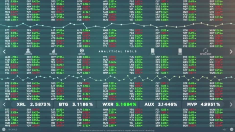 Stock Video Animated Stock Market Analytics Software Mockup Live Wallpaper For PC - Free Live Wallpaper