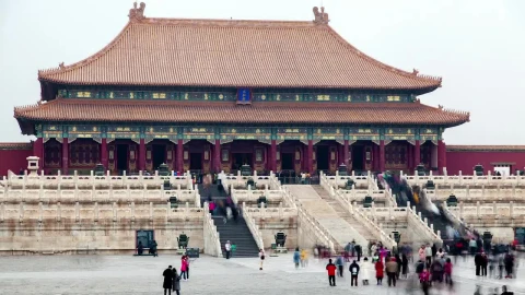 Stock Video Ancient Chinese Building And Hordes Of Tourist Live Wallpaper For PC - Free Live Wallpaper