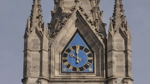 Stock Video Analog Clock On A Church Tower Live Wallpaper For PC - Free Live Wallpaper