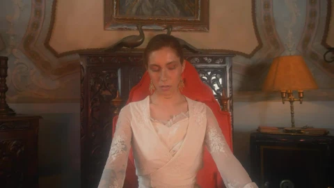 Stock Video An Old Fashioned Woman Modeling In Chair Live Wallpaper For PC - Free Live Wallpaper