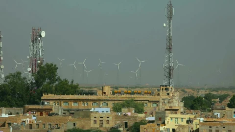 Stock Video An Old City With Windmills In The Background Live Wallpaper For PC - Free Live Wallpaper